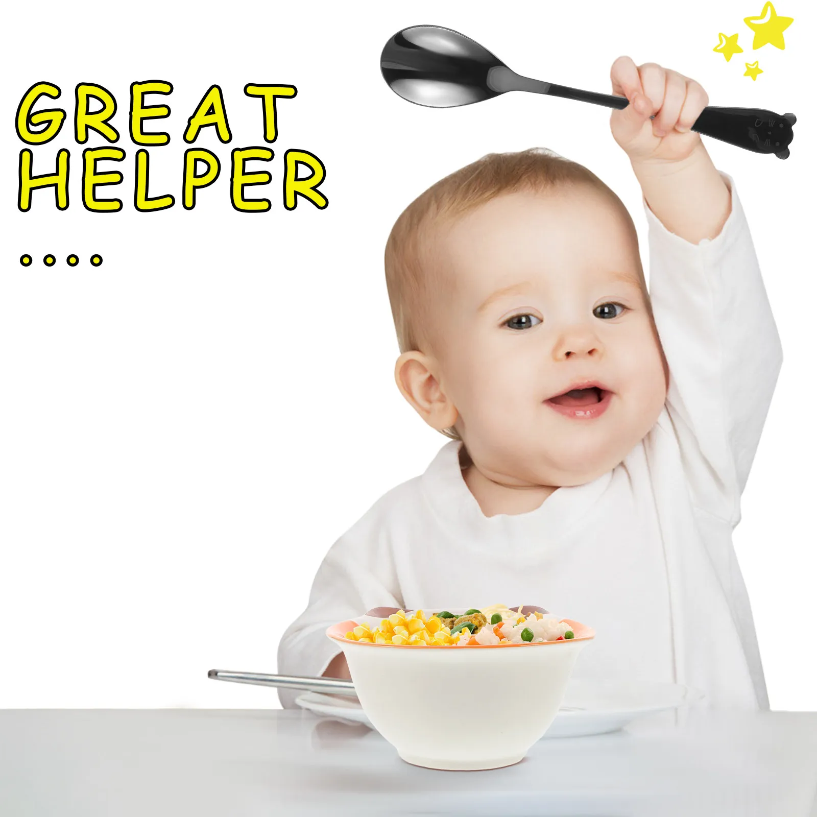 

Small Cute Cat Shape Ceramic Bowl Baby Snacks Toddler Meals Portion Control Kids Serving Dish Cute Bowl Toddler Snacks Bowls
