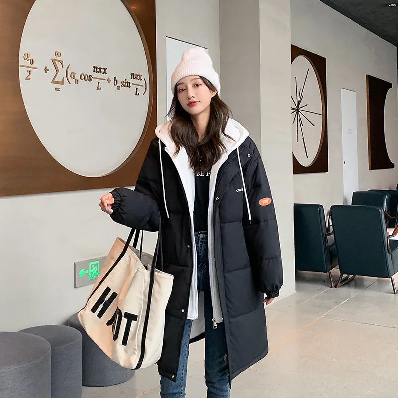 

Женские хлопковые парки, пальто, новинка зимы 2023, Корейская версия свободного покроя, стеганая куртка, женский модный плотный костюм с хлебом, парки