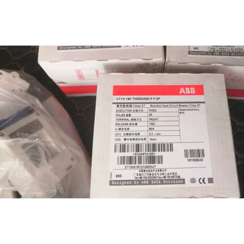 brand-new，ABB Circuit breaker，XT1N 160 TMD80/800 F F 3P