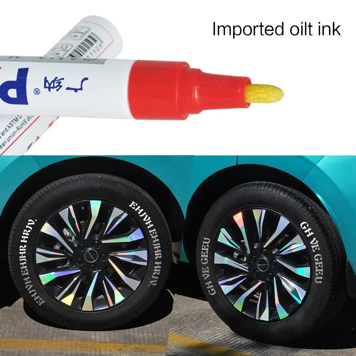 1pcs Color Waterproof Cars Wheel Tire Oily Mark Pen Auto Rubber Tyre Paint Pen Cd Metal Permanent Paint Marker Graffiti Touch Up