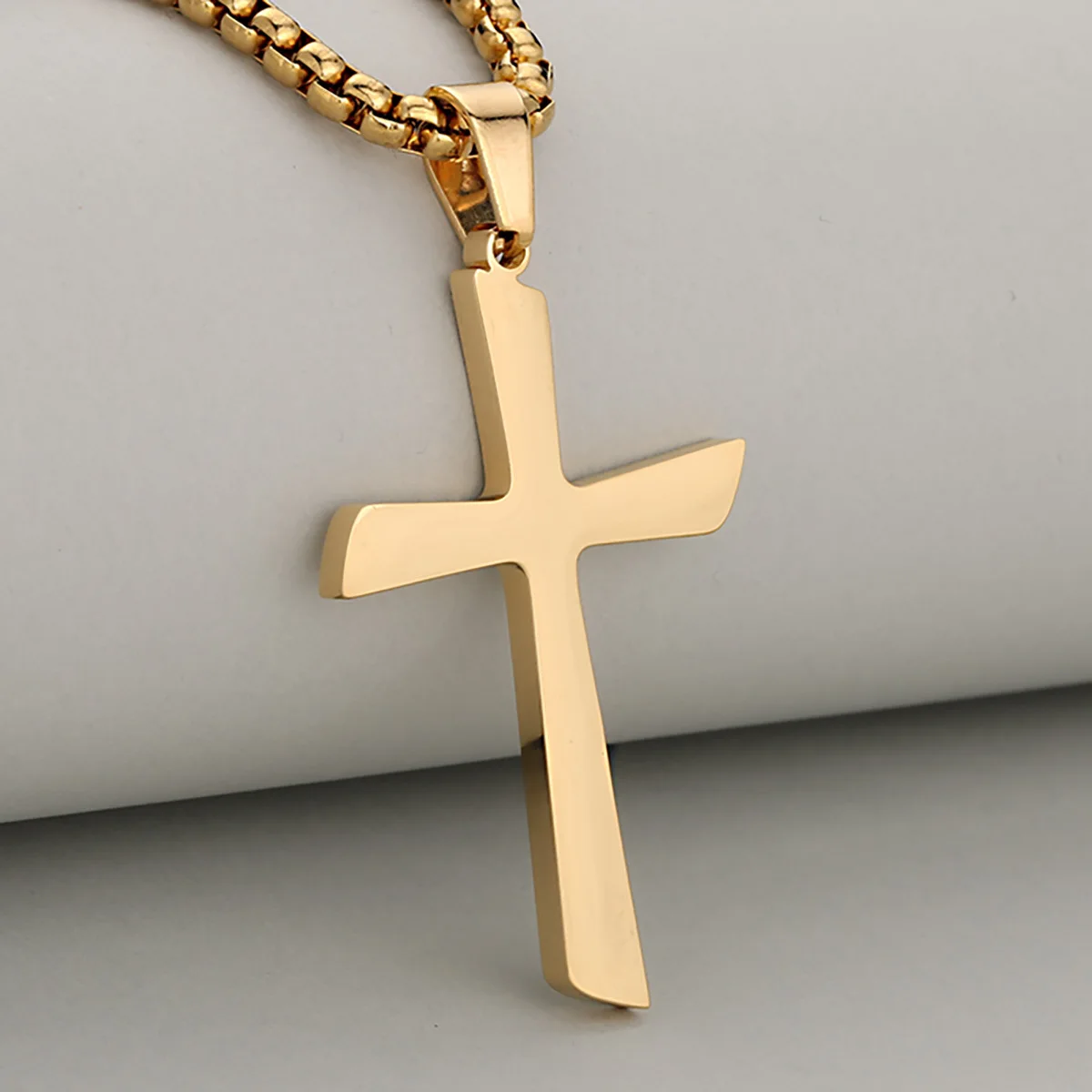 

Модный хип-хоп кулон-крест из гладкой нержавеющей стали для мужчин и женщин, минималистичный дизайн, полный шикарного стиля.