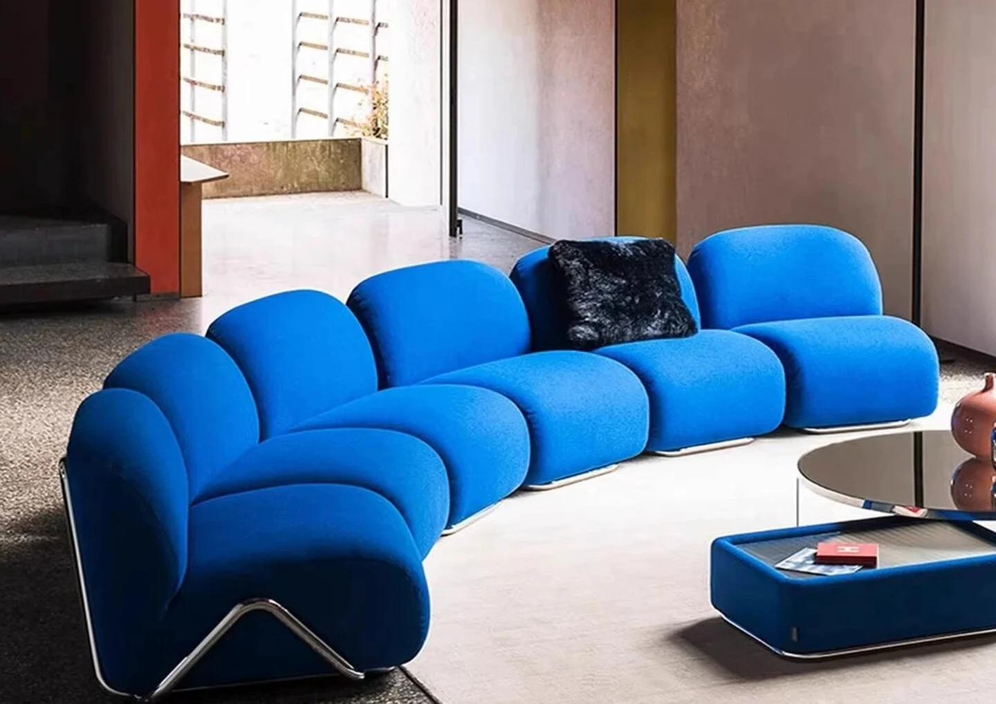 

Clothing Shop Beauty Salon Free Combination Module Stainless Steel Bauhaus Sofa