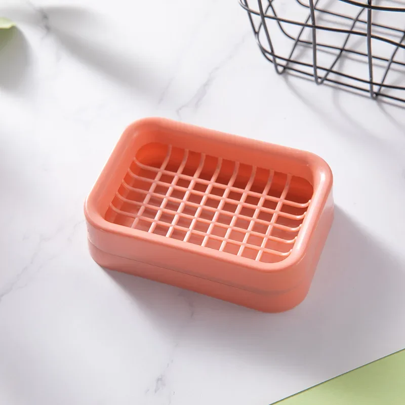 Portable Soap Holder Double-layer Plastic Shower Soap Dishes Non-slip Draining Tools Drainage Soap Box Bath Bathroom Accessories