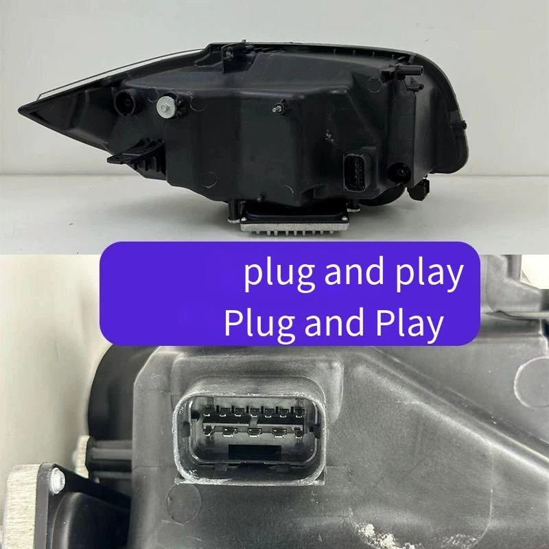 

Suitable for 04-11 BMW 1 series E87 headlight assembly modified fangs LED two-color daytime running lamp lens lamp