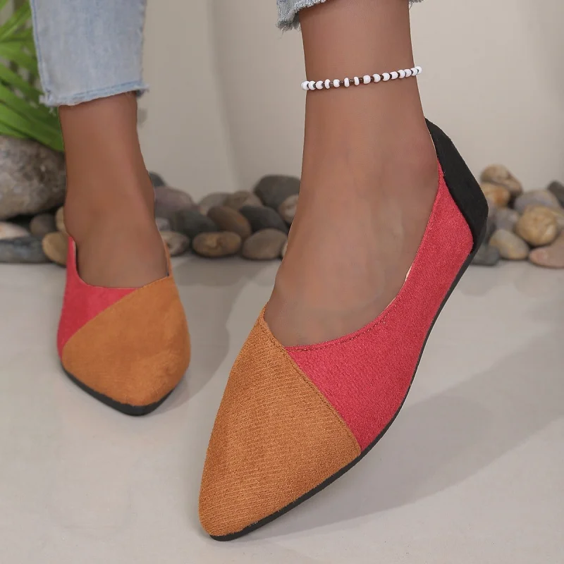 *Fashionable Hot Selling Sexy Elegant Single Shoes Spring and Autumn New Style Pointed Comfortable Casual Flat Shoes for Women