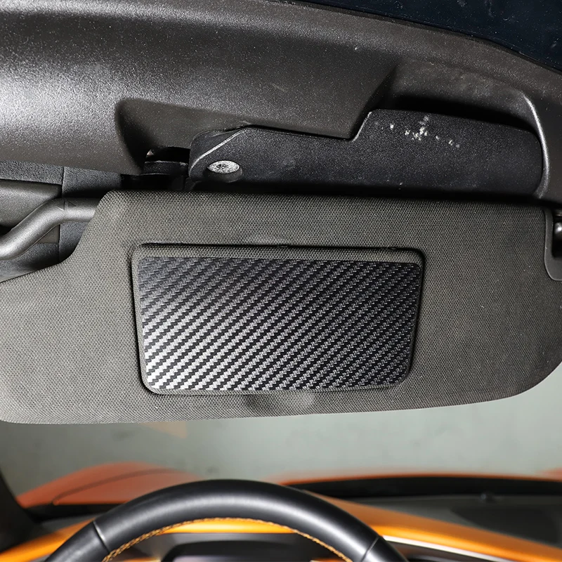 

For 2014-2019 Chevrolet Corvette C7 Car Styling Vanity Mirror Inner Frame Sticker Car Interior Protection Accessories 2Pcs PVC