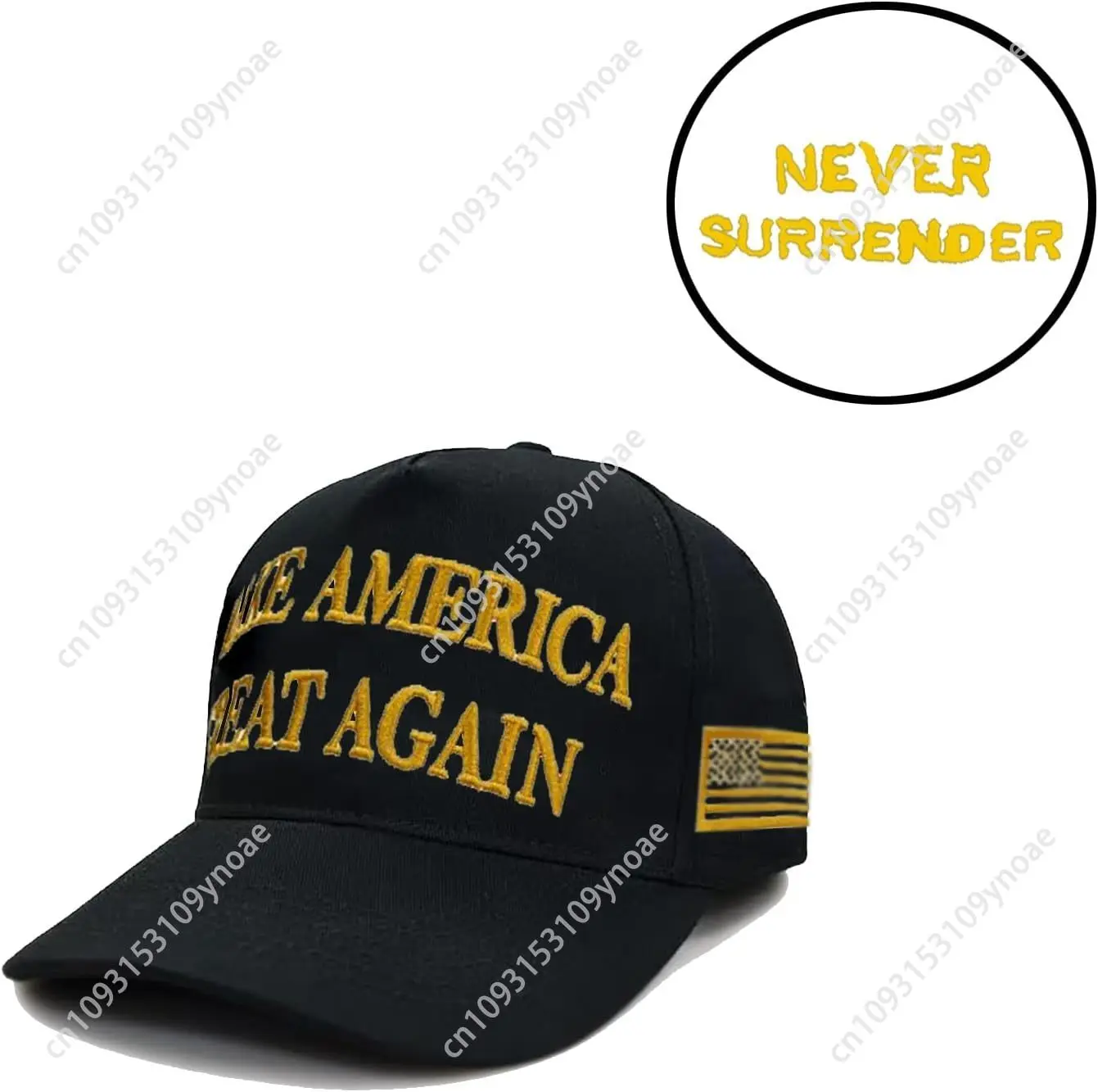 Donald Trump Hat 45-47 Never Surrender MAGA Black Hats 2024 America Great Gold MAGA Gold Hat USA Embroidered Trump Baseball Caps