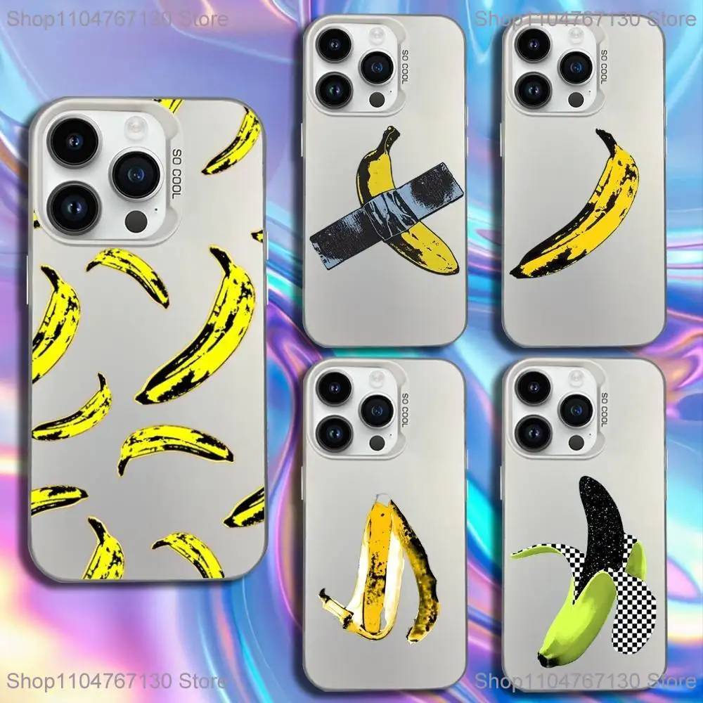 

A-Andy W-Warhol Art Banana Phone Case For iPhone 16,15,14,13,12,11,Mini,Pro,SE,MAX White Matte Shockproof Cover