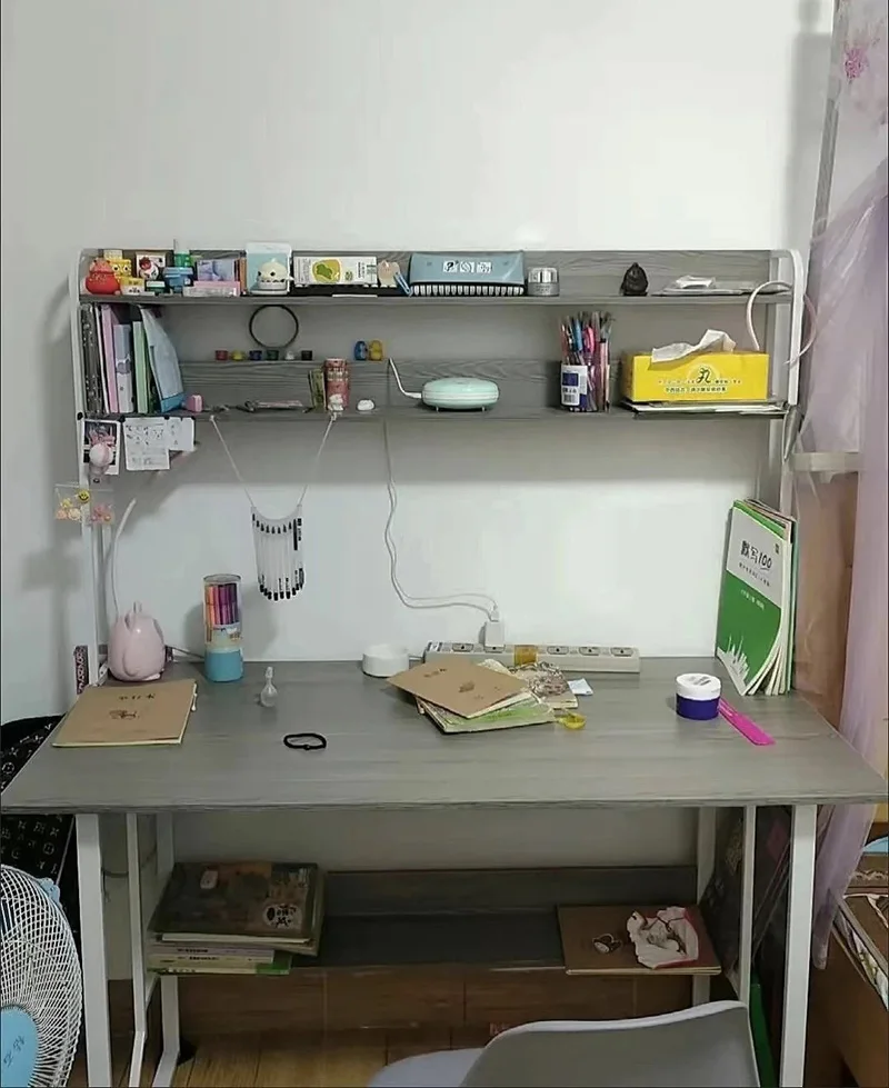 Computer Study Desk With Storage Bookshelf Office Workstation Organizer Desk for Home Students Professionals Length 100cm
