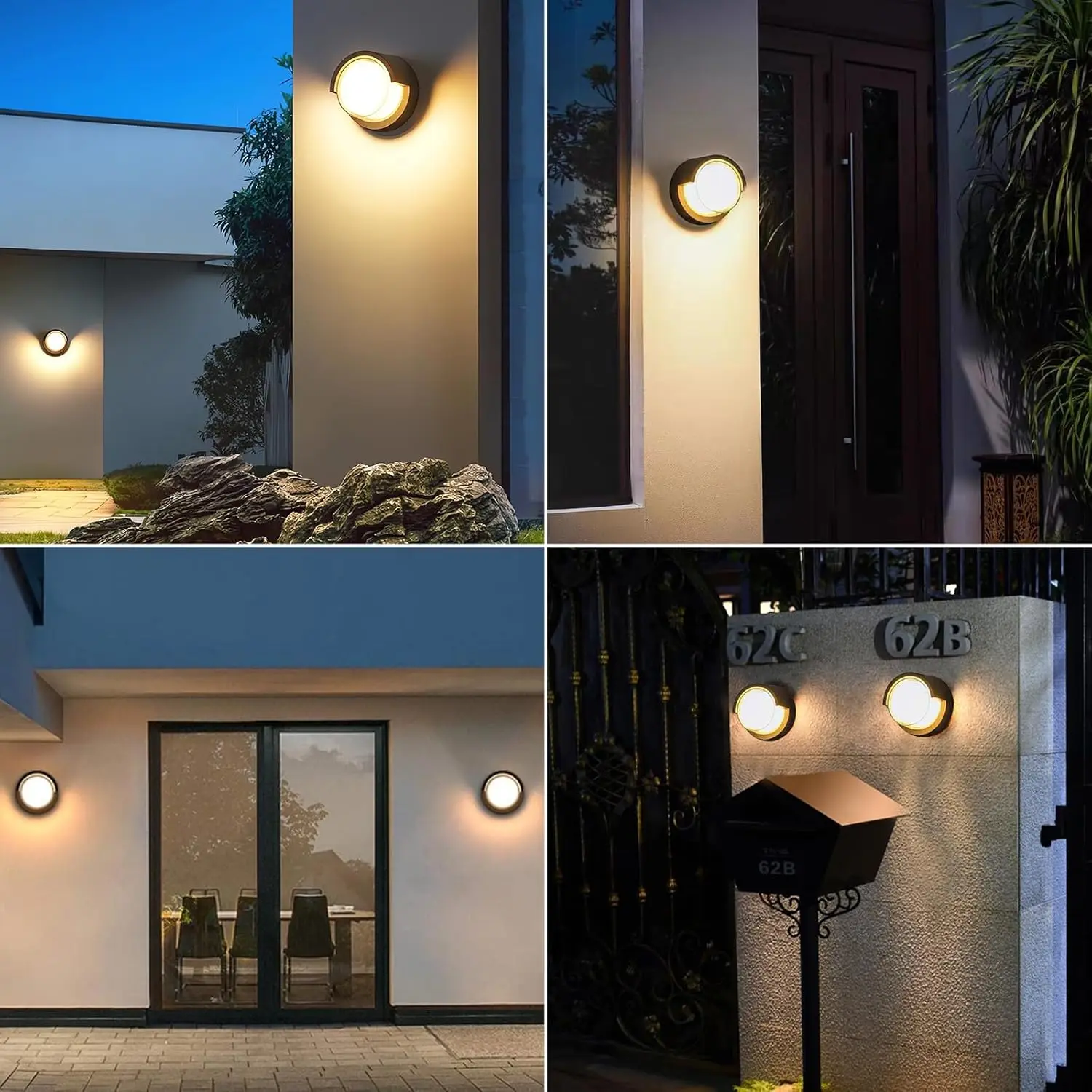 

Modern Round Outdoor Sconce Light Fixture Waterproof Porch Lamp 7W 12W 3000K 4000K 6000K Outdoor Lighting for Patio Deck Balcony