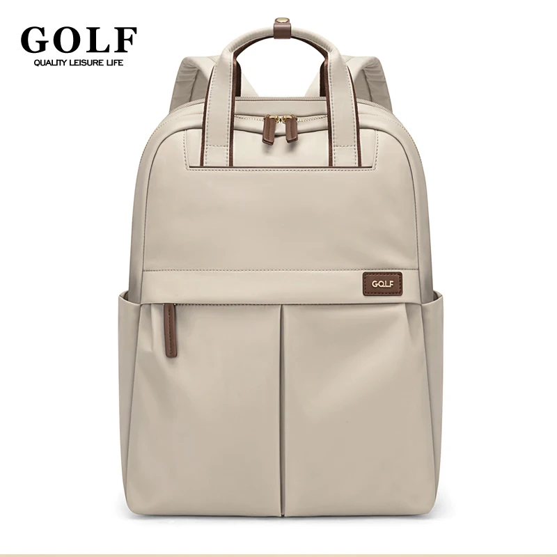 

GOLF University Backpacks Woman 2024 Trendy Fashion 14 Inch Laptop Women's Backpack and Hand Bag 2 in 1 Minimalist Business Bags