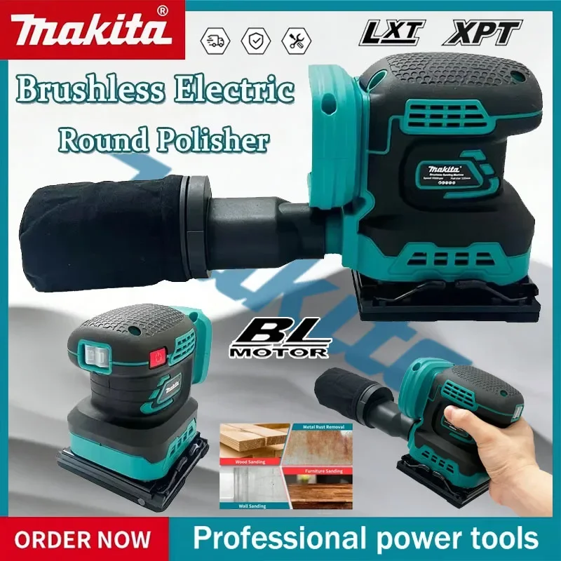 

Makita Electric Cordless 3-Speed Disc Random Orbital Brushless Sander Grinding Polisher Sanding Machine Fit 18V Battery