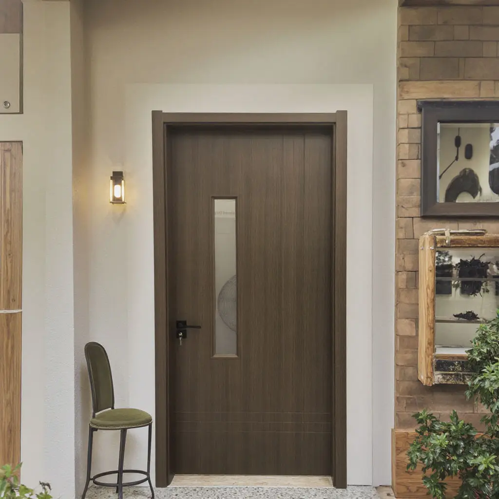 CHANGYI Factory Sales WPC American Style Interior Panel Door Cheap Interior WPC Doors