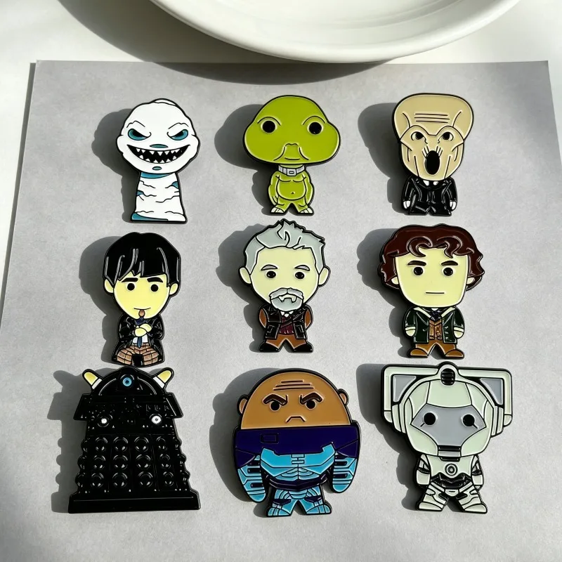 Doctor Who Q-version Cartoon Metal Brooch Anime Peripheral Creative Badge for Both Men and Women Decorative Accessories view 3