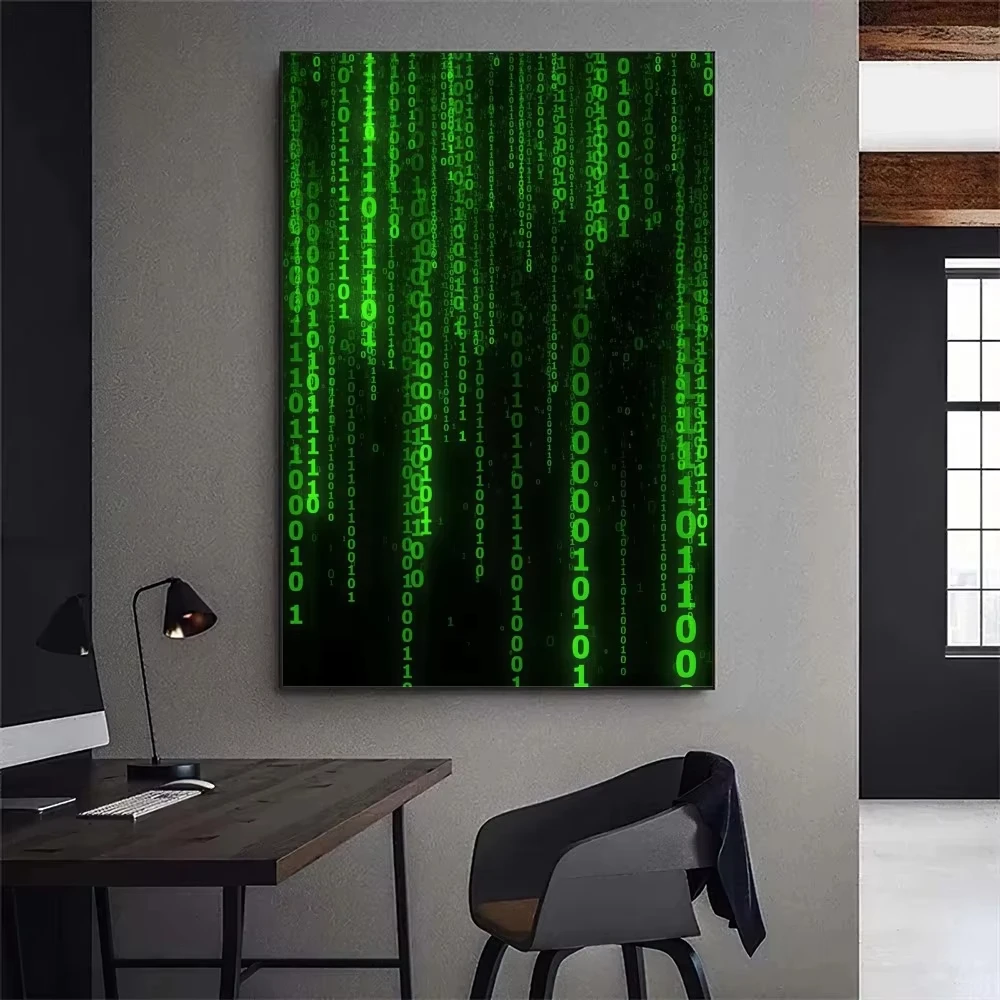 The Matrix Movie Poster Gallery Prints Self Adhesive Home Decor Decoration Wall Decals Living Room