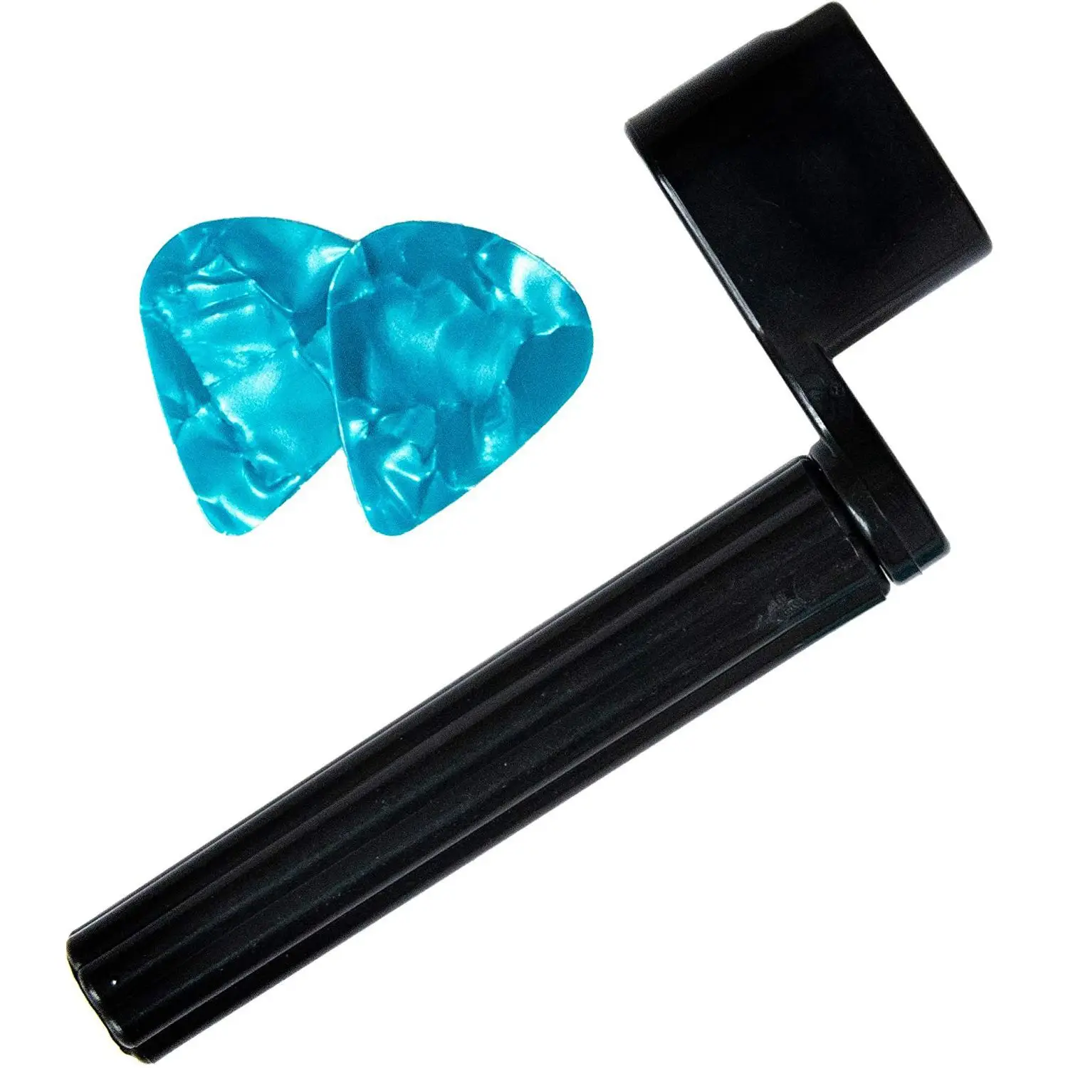 Baliza de cristal resbaladiza para guitarra de deportes de compras, tobogán de vidrio transparente con taburete de cuerda + manivela Premium de 2 púas