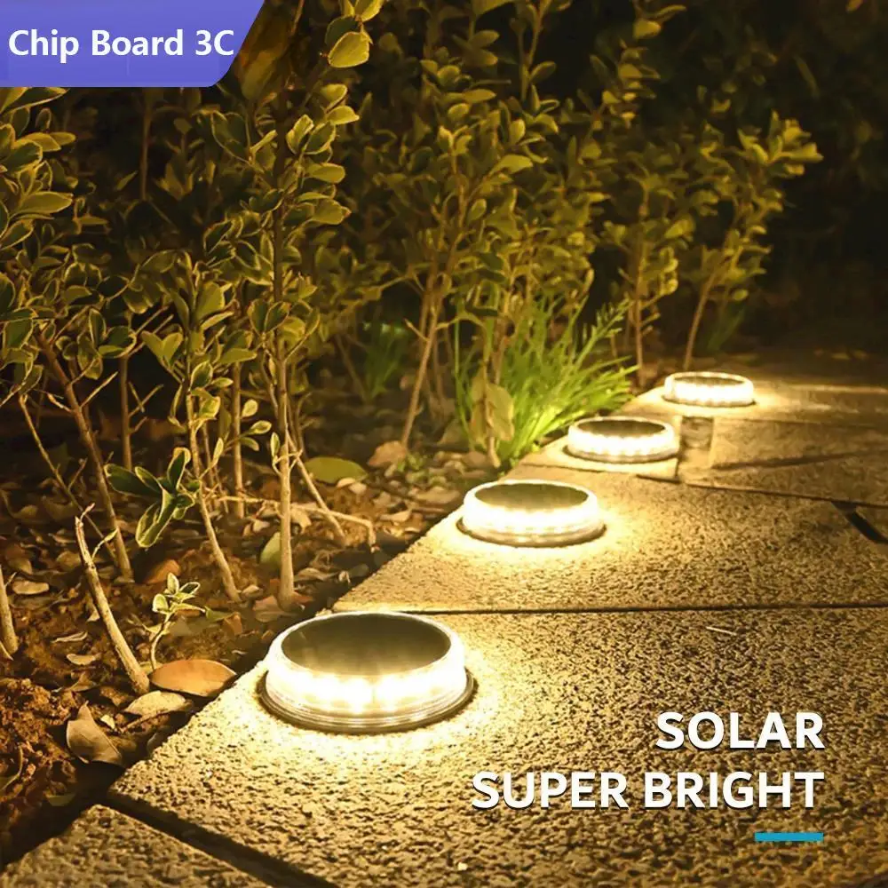 

4PCS Super Bright LED Solar Pathway Light Outdoor IP65 Waterproof 3.7V 1200mAH Ground Lamp for Garden Decoration