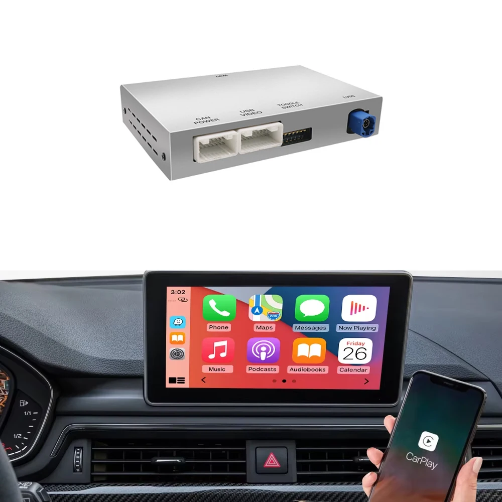 REEIIO Draadloze CarPlay voor Audi A4 B9 A5 Q5 Q7 2016-2019, met Android Auto Interface AirPlay Mirror Link Car Play Camera - afbeelding 2