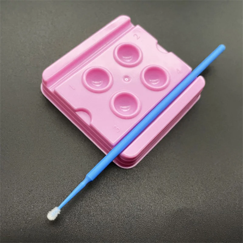 New Pink 400pcs/pack Dental 4 Slots Mixing Wells Disposable Bonding Resin Adhesive Dental Material Plastic Palette High Quality