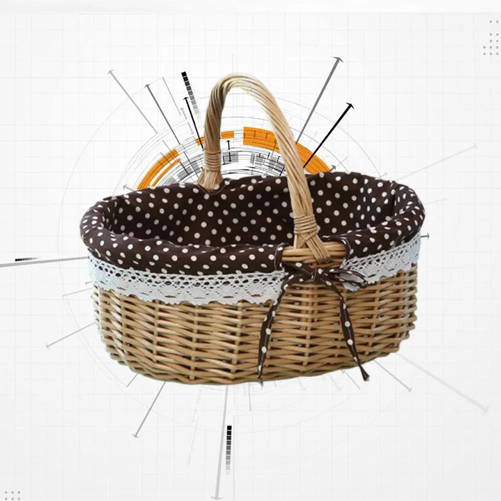 

Rattan Storage Basket Grocery Bread for Kitchen Baskets