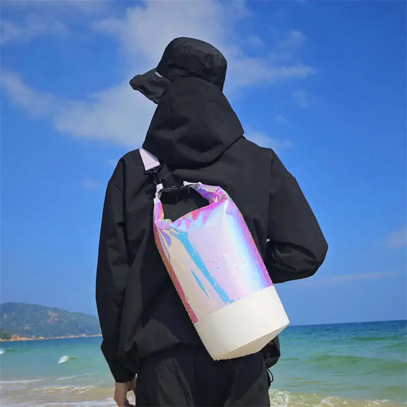 수영 서핑 및 야외 스포츠 휴대용 배낭을 위한 10L/20L PVC 방수 비치 가방