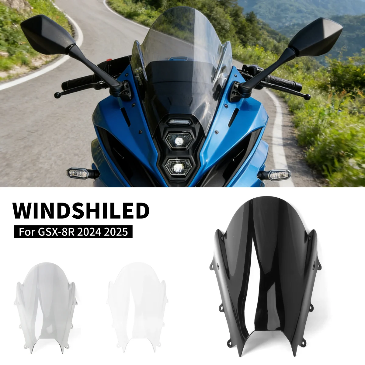 2024-2025-スズキ-gsx-8r-gsx8r-gsx-8r-バイク用-スポーツウインドシールド-フェアリング-ウインドスクリーン-デフレクター-ウインドシールド-バイザー