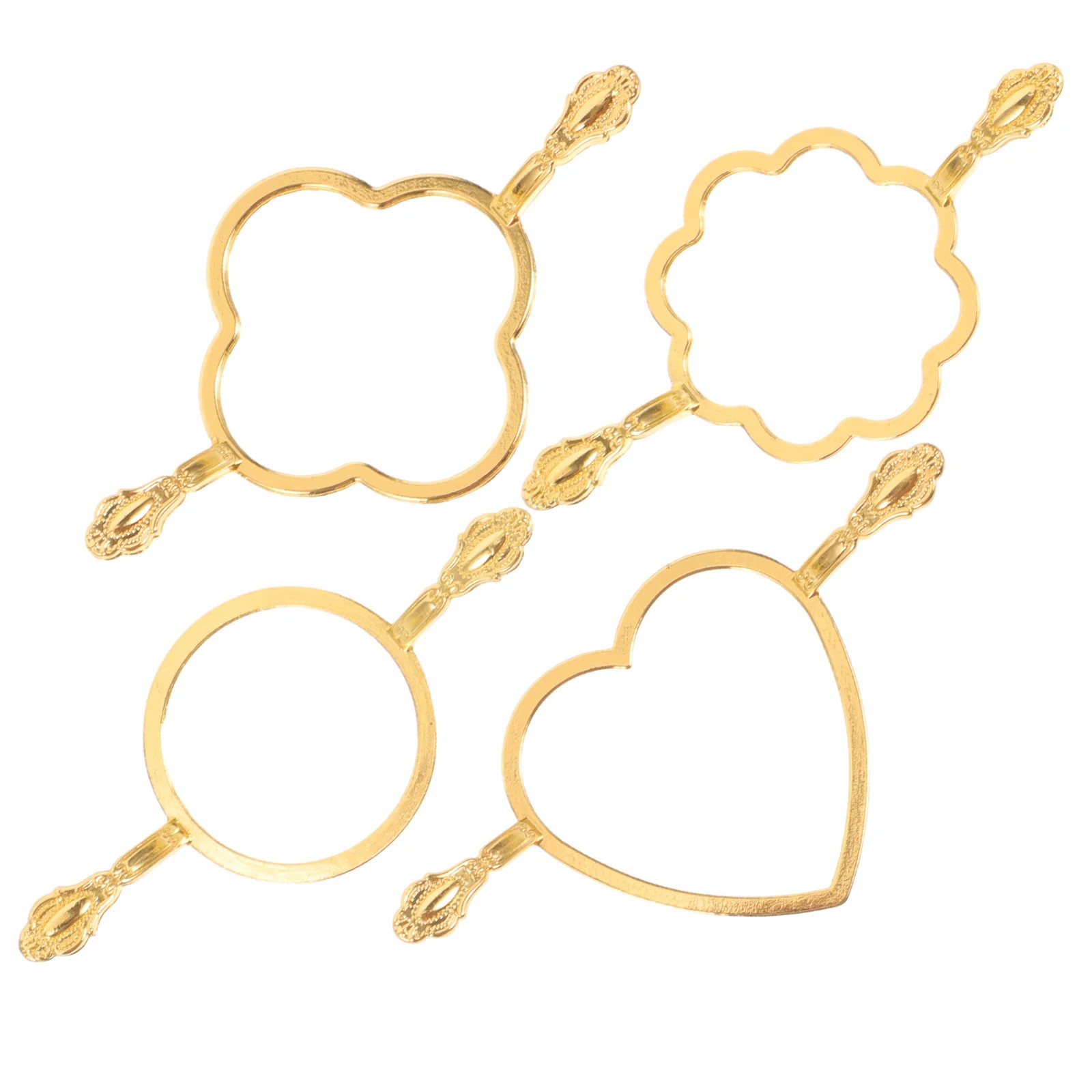 

4Pcs Metal Wax Seal Stamp Molds Round Flower Shape DIY Craft Tool Set for Envelopes Gifts Scrapbooks Decoration
