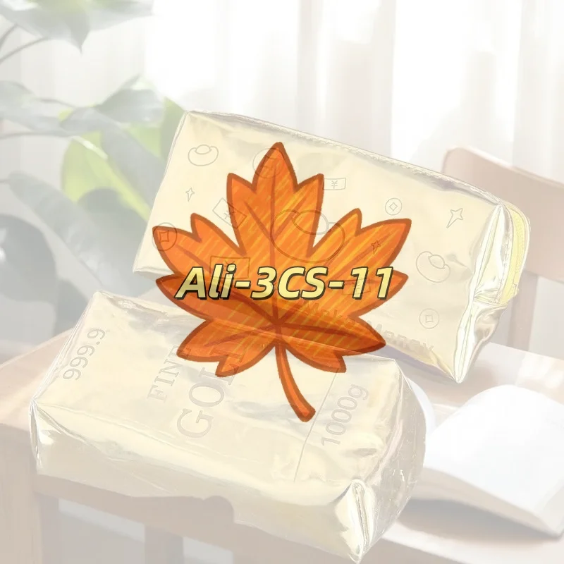 Simulation Gold Bar Pencil Case-Large Capacity Vintage Design StationeryOrganizer,Multi-Functional StorageBag with CulturalTheme