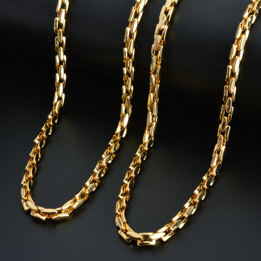 Hiphop Punk Curb Cuban Link Chain Necklace for Women Man Statement Gold Color Choker Classic Trendy Daily Wear Wedding Party