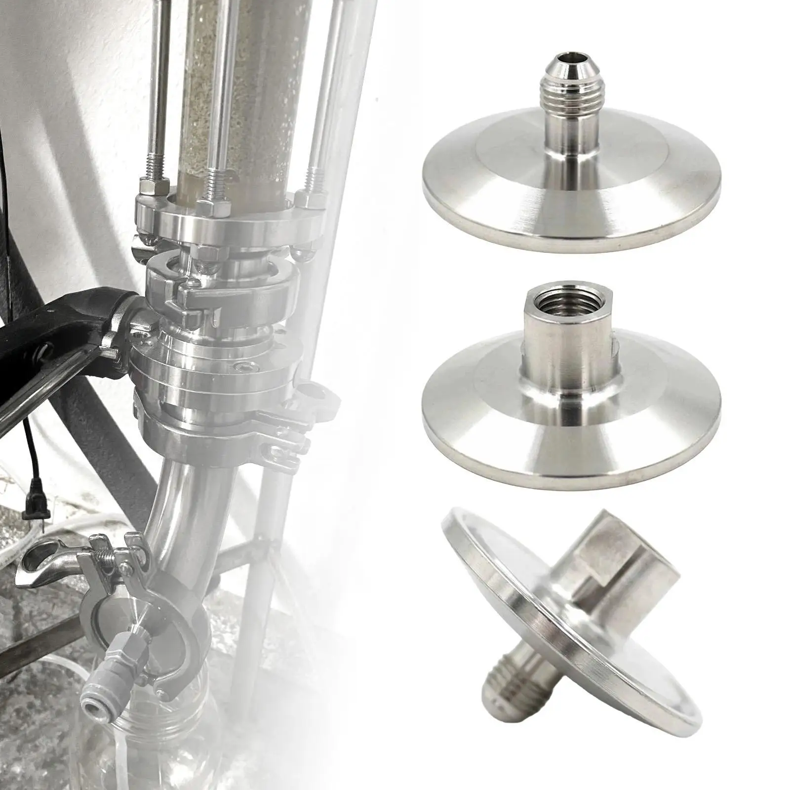 Stainless Steel Brewing Hardware Triclamp Flaring Fitting 1 4 Inch Quick Connector for Pipe Coupling