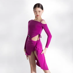 VENNY Latin dance dress one-piece halter dance dress new dress girls practice dress