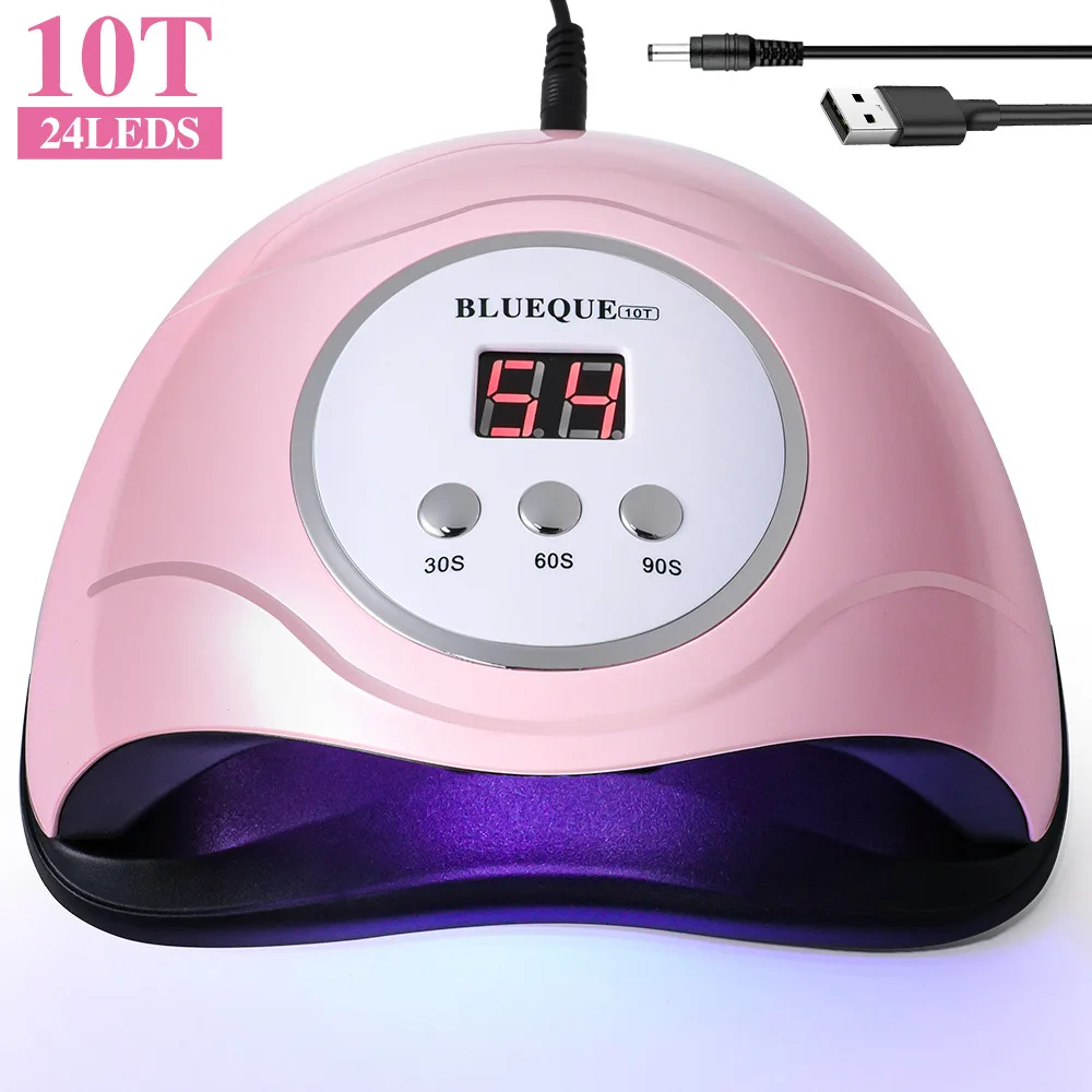 โคมไฟเล็บยูวีมืออาชีพพร้อมไฟ LED 24 ดวง 3 การตั้งค่าจับเวลาเซ็นเซอร์อัตโนมัติเจลยาทาเล็บบ่มโคมไฟเล็บสำหรับใช้ในบ้าน