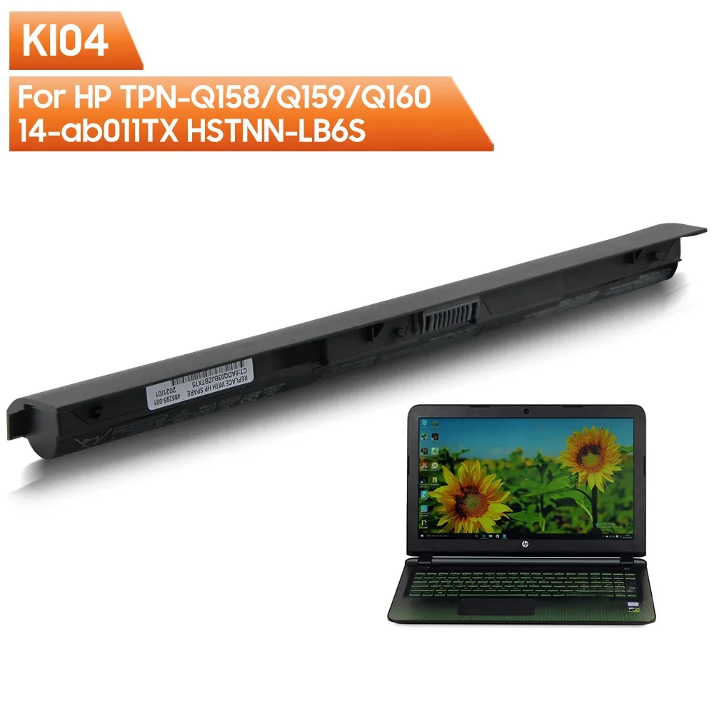 

NEW Replacement Battery KI04 For HP TPN-Q158/Q159/Q160 14-ab011TX HSTNN-LB6S HSTNN-LB6S HSTNN-LB6R HSTNN-DB6T 2670mAh