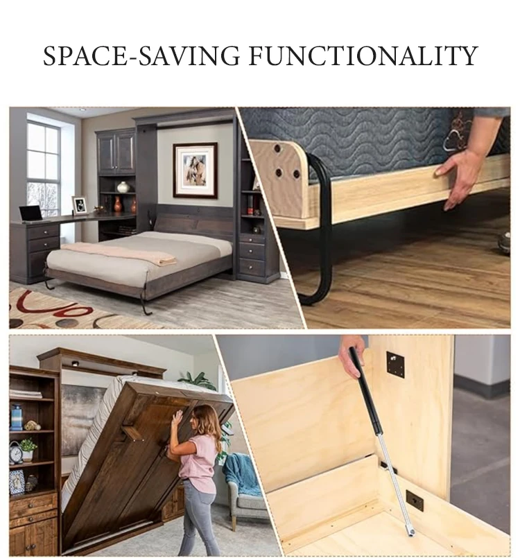 Hot Sale Hidden Horizontal Full Queen Mounted Folding System Spring King Size Foldable Wall Murphy Bed Hardware Kit Mechanism