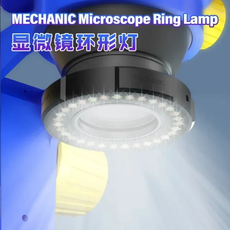 MECHANIC LS3 Microscope Ring Lamp 7W LED Light Source Tricolor Multi Level Ultra Brightness Adjustment Eye Protection Work lamps