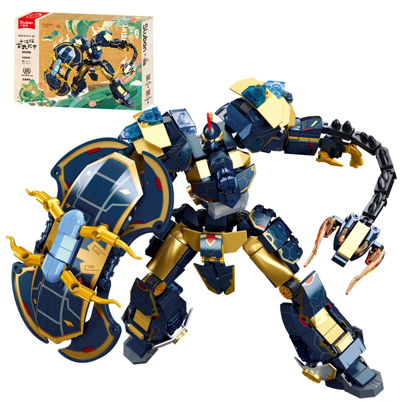 

Sluban 685 шт. китайский Xuanwu Mech строительные блоки модель классическая серия фигурка робота с оружием игрушки подарок для детей и взрослых