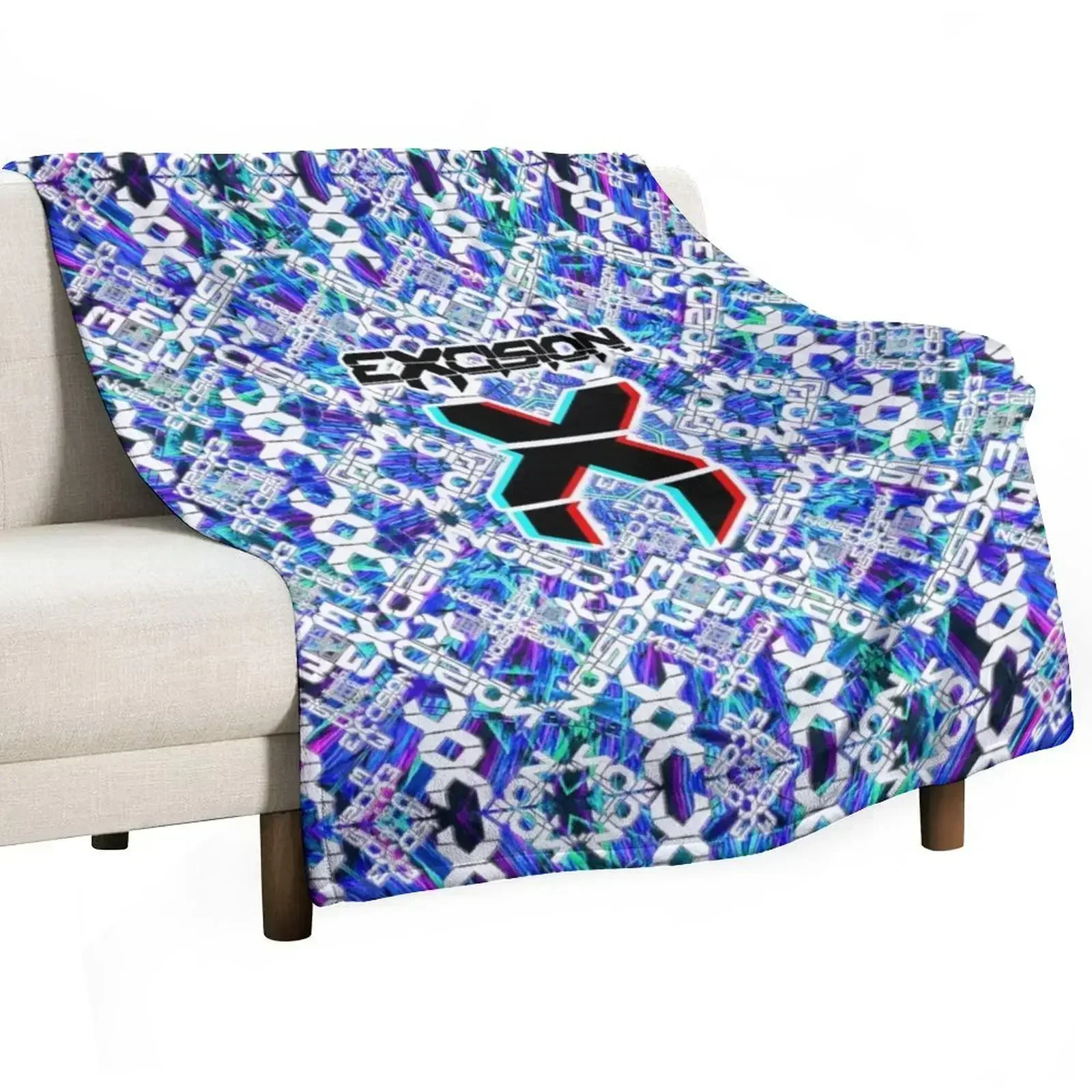 

Copy of Excision Bass Rave Music Festival Design for Mens Womens Unisex Throw Blanket Hairys Decorative Beds Blankets