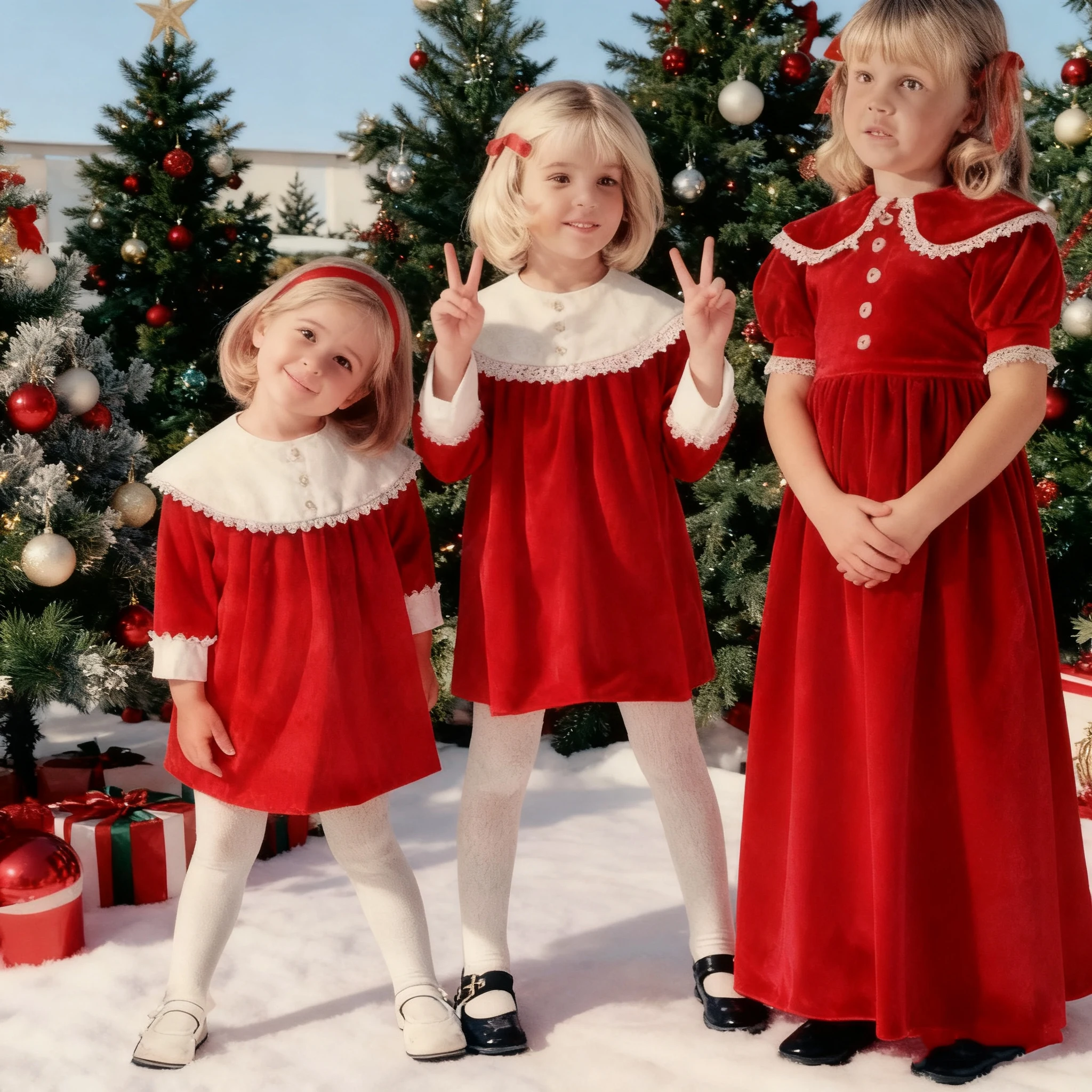 

Girls Christmas Communion Dress Girl Red Robes Dress Wedding Gown Princess Party Xmas Costumes Sisters Family Matching