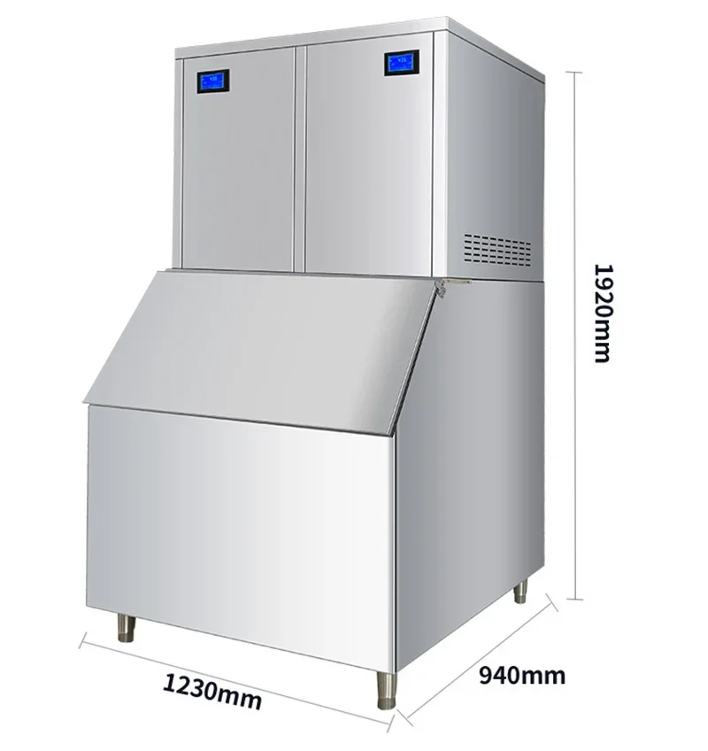 Commercial Chewblet/Nugget Pearl Ice Making Machine 1000kg/24h with Ice Storage