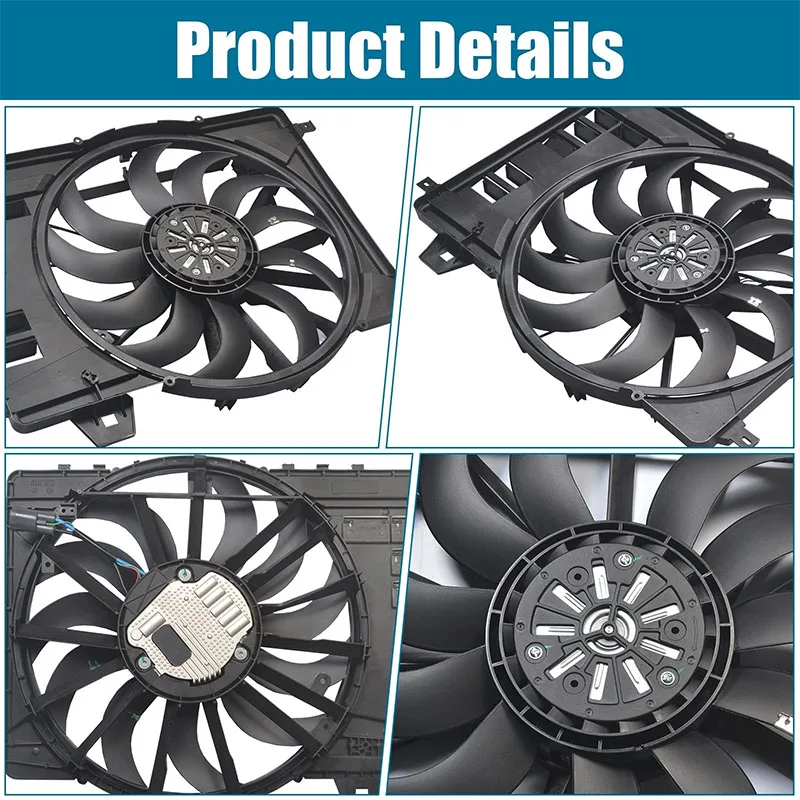 Radiator Cooling Fan LR099669 LR072085 J9C6723 For Land Rover Discovery 5 2018 Onwards 3.0T Engine Cooling Radiator Fan Assembly