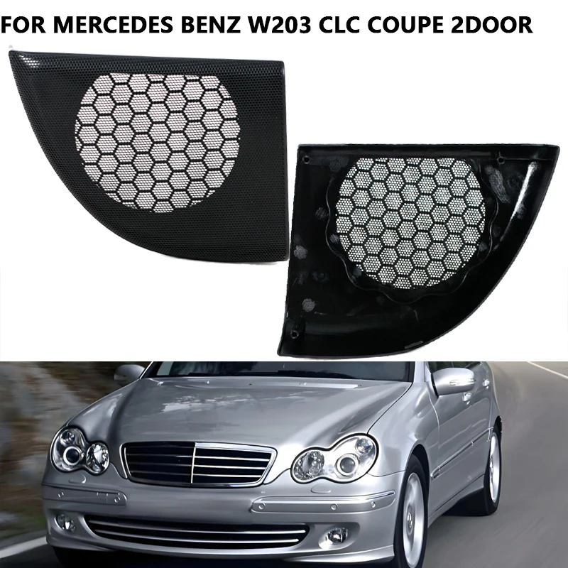 Black Speaker Cover Side Horn Cover Trim For Mercedes Benz W203 CLC Coupe 2Door A20372703889051 A20372704889051