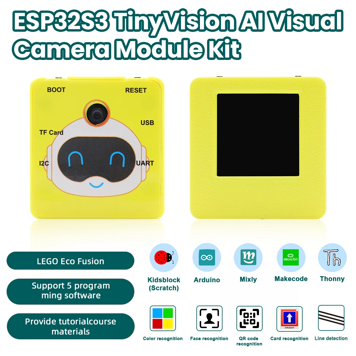 kit-modulo-fotocamera-ai-con-visione-artificiale-keyestudio-esp32s3-tinyvision-compatibile-con-arduino-uno-nano-esp32-bbc-microbit-v2-programmazione-multipla