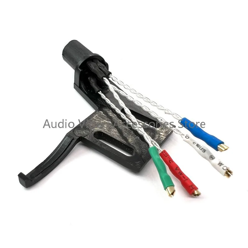 Giradischi Cartuccia Stilo Headshell Linea Filettatura Argento 7 Fori Per Philips Onkyo Marantz Denon LP Vinile Giradischi Staffa