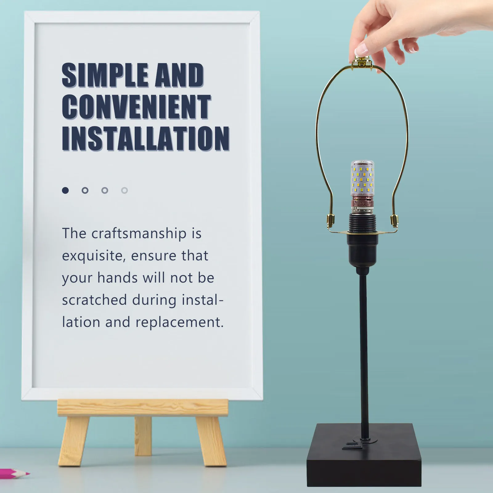 

Регулируемая подставка-держатель для абажура, для настольных и напольных светильников, набор для самостоятельного ремонта ламп, прочная железная конструкция, подходит для большинства ламп