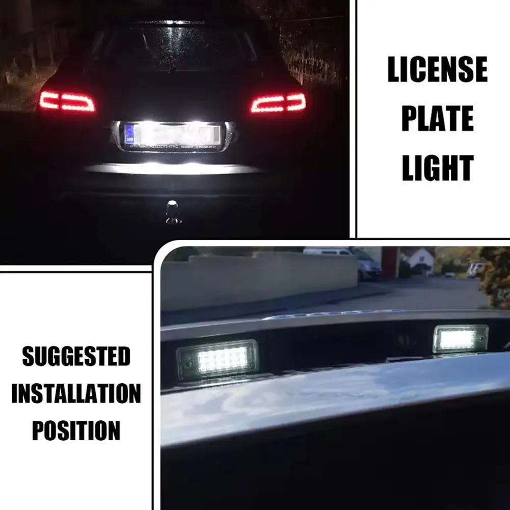 LED License Plate Light 2pcs For AUDI A3/S3 04-12 A4/S4 B6 (8E/8H) 01-05 White Light (6500K) Auto Lamp Light License Plate Lamp view 3
