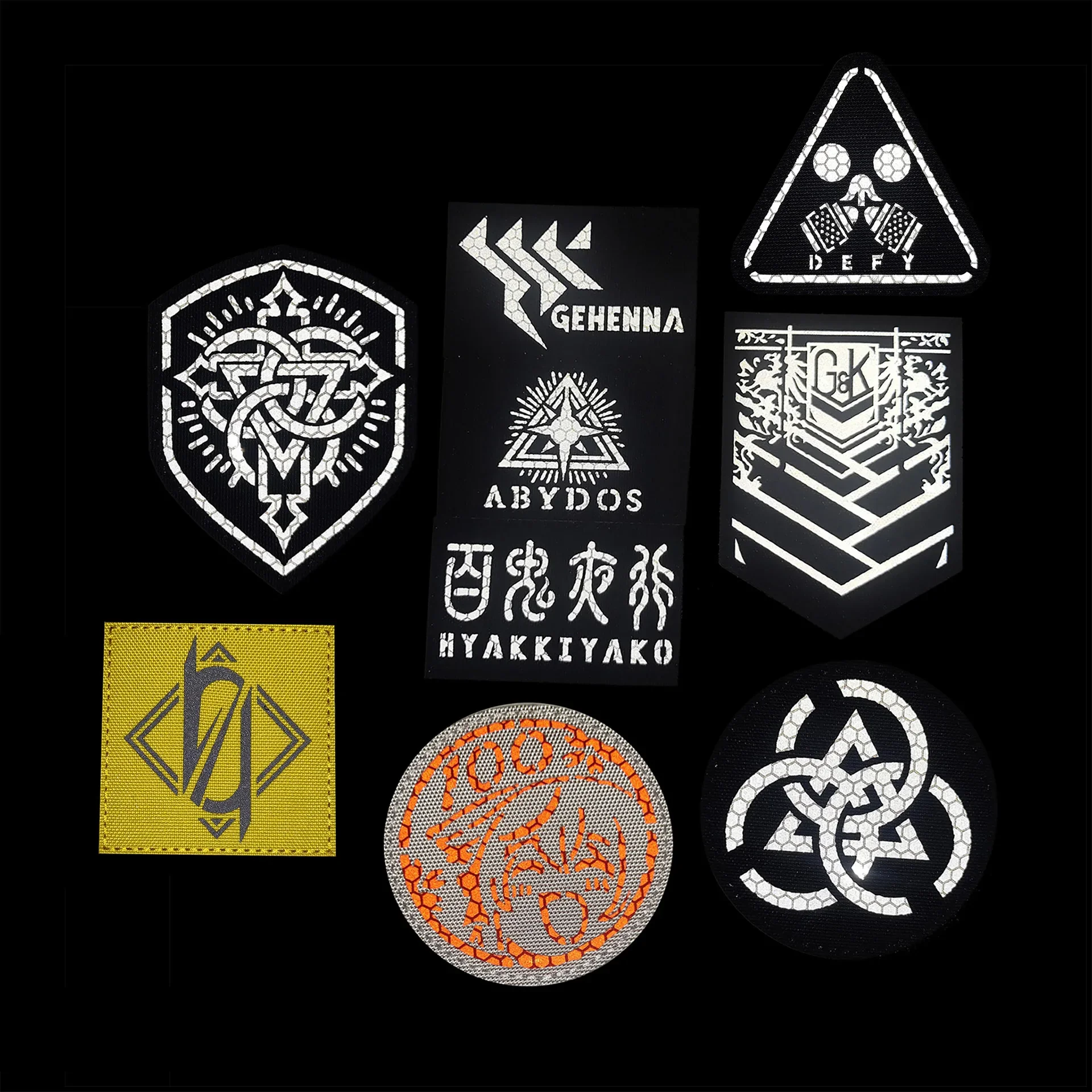 Blue Archive Patches Nylon Reflective Tactical Armband Game Morale Badges Hook and Loop Applique for Clothes Backpack Decoration