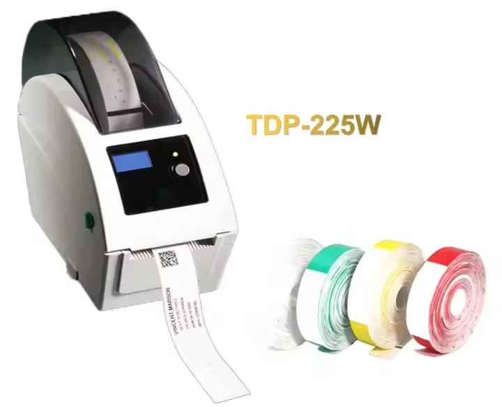 

TSC TDP225 Hospital Jewelry Label Ribbon Printer Patient Medical Wristband Adjustable Direct Thermal Heat Transfer Printer