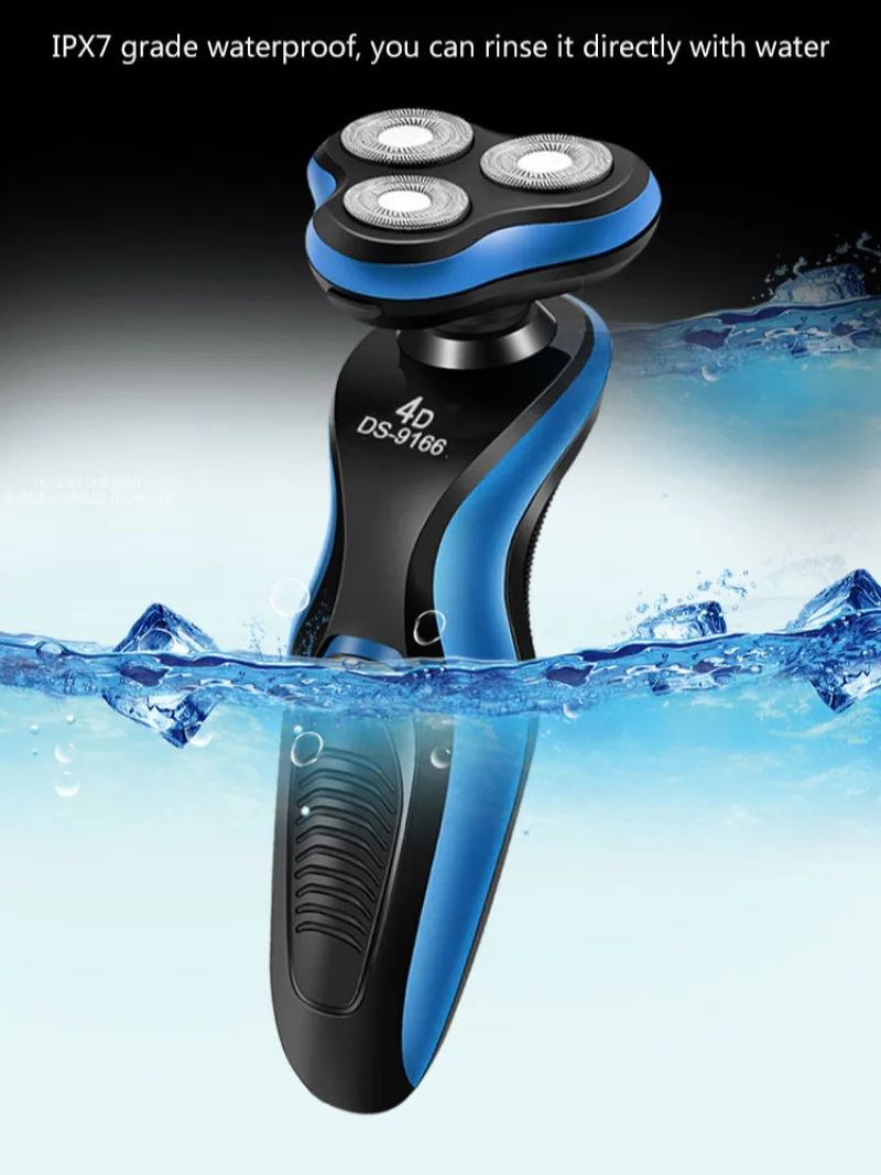 Электробритва, роторная бритва, перезаряжаемая бритва, эффективная и удобная электрическая бритва, триммер для бороды, машинка для стрижки мужчин, машинка для стрижки