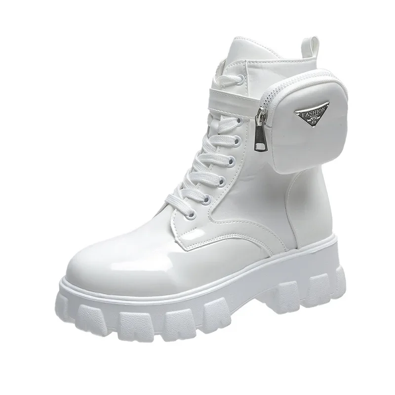 2024 New White Boots Winter Shoes Women Ankel Boots Shoes Platform Boots Snow Booties Woman Large Size Warm Botas