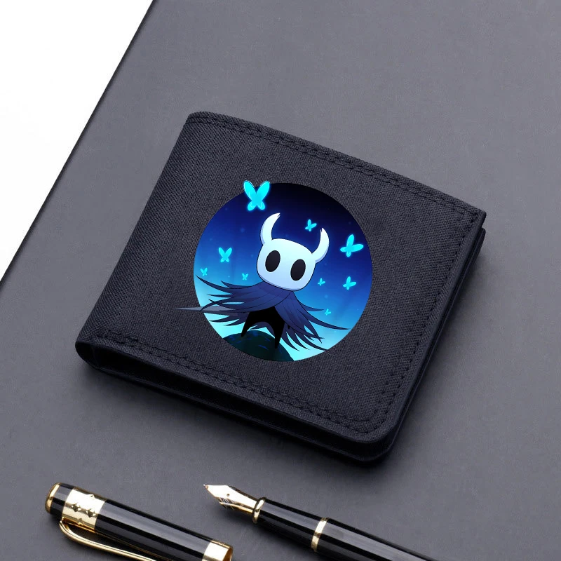 Hollow Knights Wallet New Anime ID Card Holder portamonete uomo donna Fashion Billfold Terror Ghost Game Pocketbook Money Bag Gift